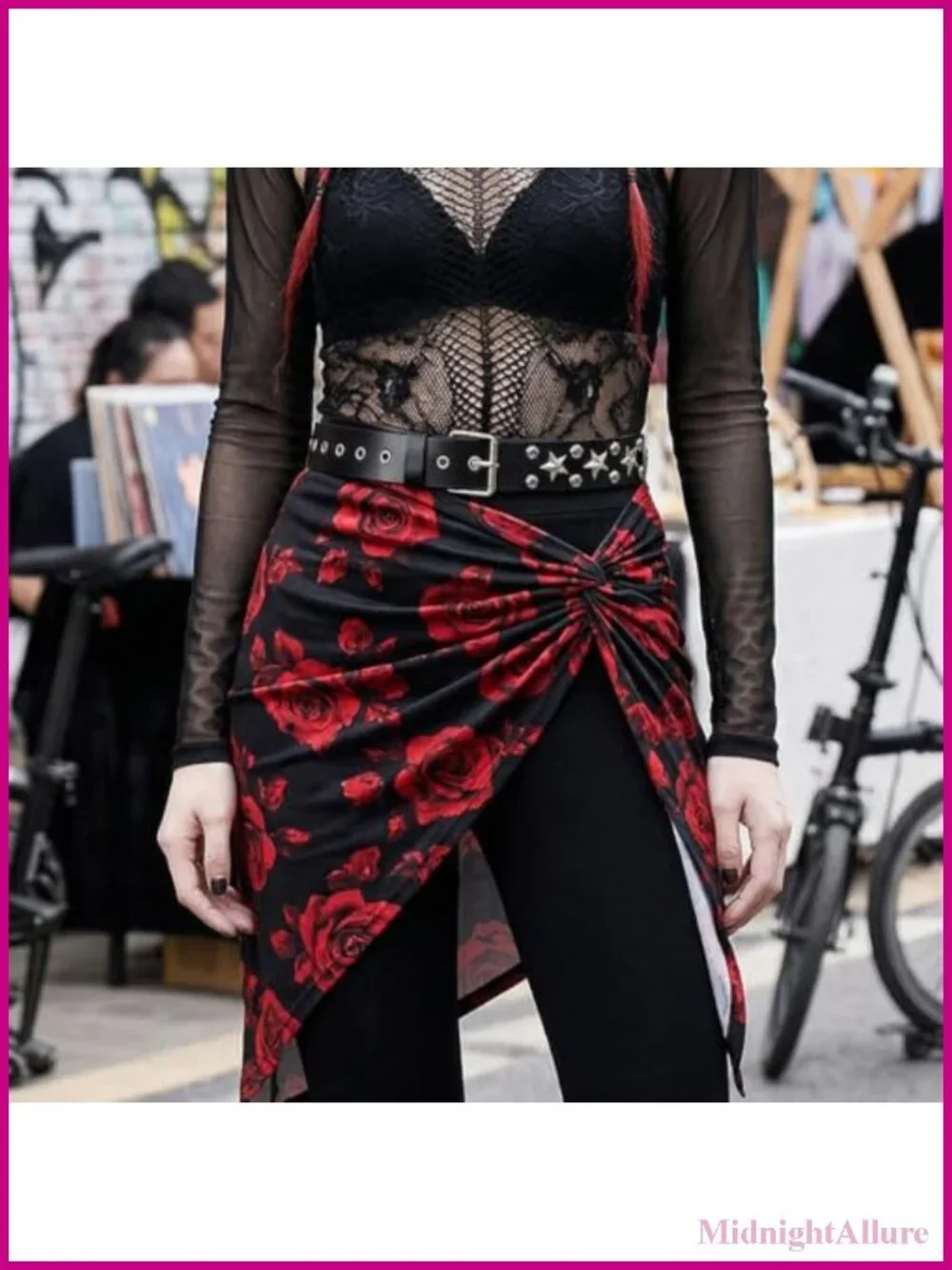 3 Pc Studded Belt Set Y2K Star Waist Punk Goth Metal Buckle Adjustable